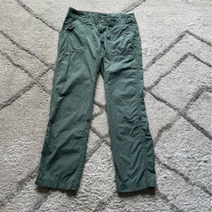 Marmot convertible pants outdoor hiking green straight leg 8